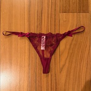 Agent Provocateur Burgundy Lace Thong